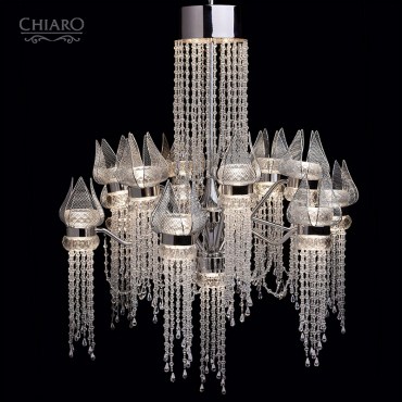 Люстра подвесная CHIARO 625010228 Лотос в водопаде 28x3W LED